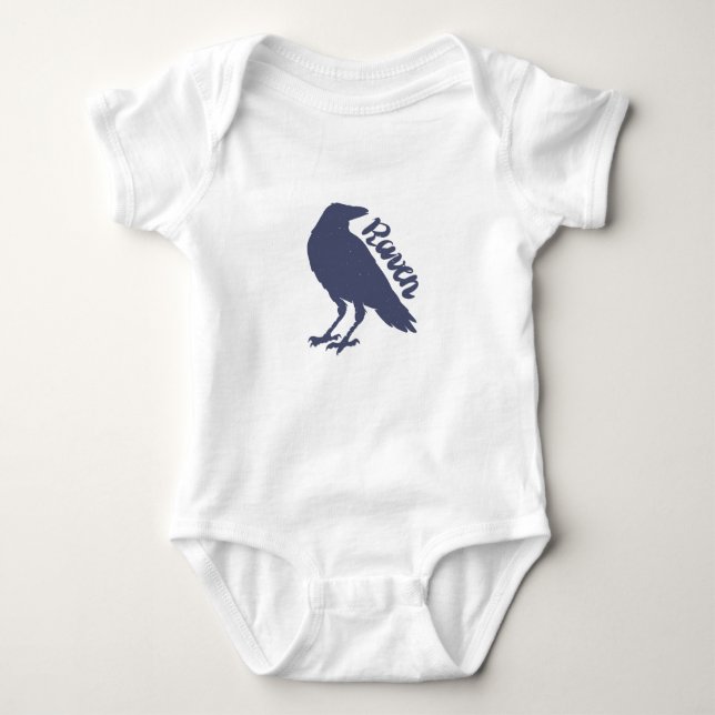 Silhouette der Krähe - Hintergrundfarbe auswählen Baby Strampler (Vorderseite)