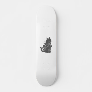 Silhouette der Kriegerkatze - Wählen Sie die Hint Skateboard