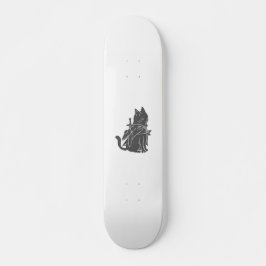 Silhouette der Kriegerkatze - Wählen Sie die Hinte Skateboard