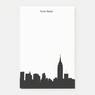 Silhouette der NYC-Skyline Post-it Klebezettel