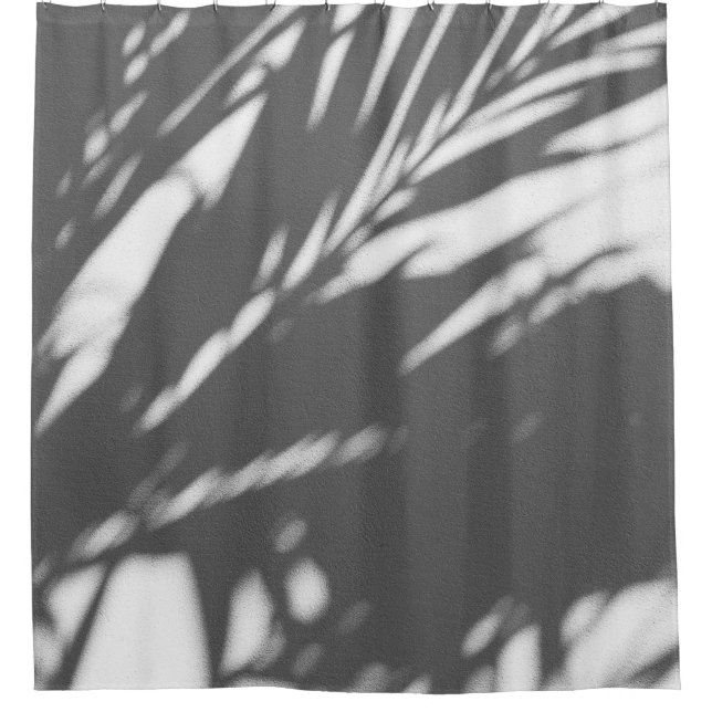 Silhouette der Palme Duschvorhang (Vorderseite)