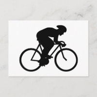 Silhouette der Radfahrer.
