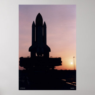 Silhouette der Raumfähre STS-83 Poster