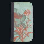 Silhouette der Roten Blume über den Aquamarinen Hi Samsung S4 Geldbeutel Hülle<br><div class="desc">Drei rote Blume kontrastieren mit einem aquamarinen Hintergrund in diesem Gemälde von Megan Meagher. Eine Silhouette einer anderen Blume lehnt sich vom verlassen Druck ab. Ein einfaches Stück mit viel Geschick. Das wäre ein nettes Geschenk für einen Freund oder Liebhaber,  der Kunst genießt!</div>