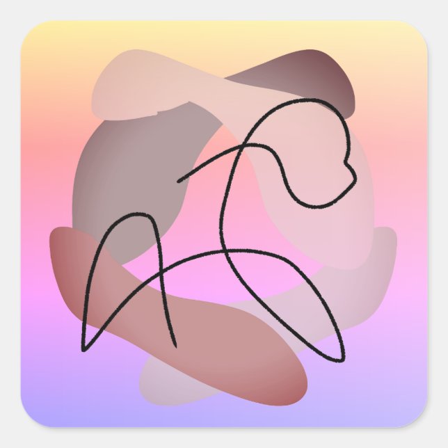 Silhouette der Ruhe: Die Schönheit eines Freistade Quadratischer Aufkleber (Vorderseite)