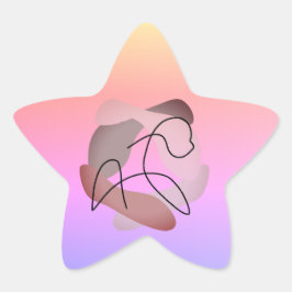 Silhouette der Ruhe: Die Schönheit eines Freistade Stern-Aufkleber