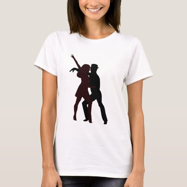 Silhouette der Salsa-Tänzer T-Shirt (Vorderseite)