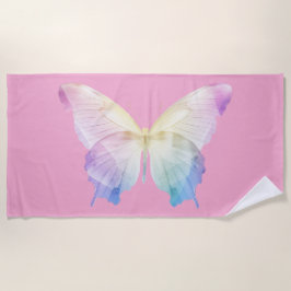 Silhouette der Schmetterlinge Strandtuch