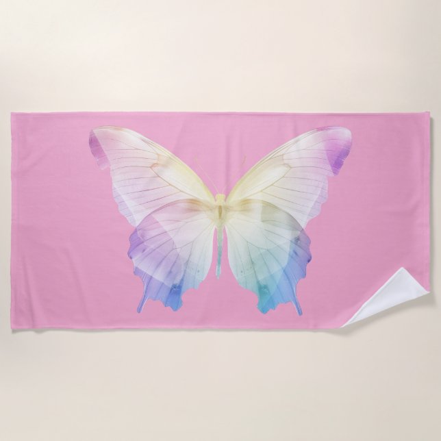 Silhouette der Schmetterlinge Strandtuch (Vorderseite)