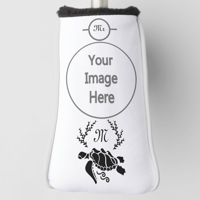 Silhouette der Schwarzmeerschildkröte Golf Headcover (Rotieren 90)