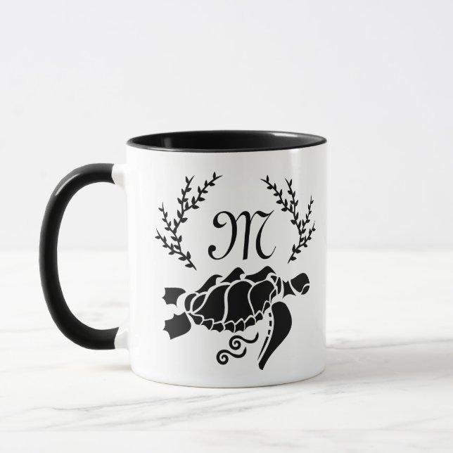 Silhouette der Schwarzmeerschildkröte Tasse (Links)
