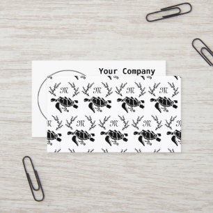 Silhouette der Schwarzmeerschildkröte Visitenkarte