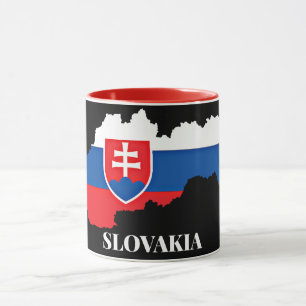Silhouette DER SLOWAKEI, ETIKETT Tasse