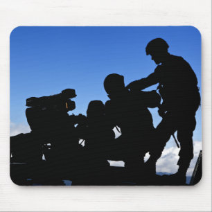 Silhouette der Soldaten Mousepad