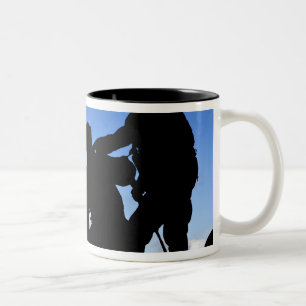 Silhouette der Soldaten Zweifarbige Tasse