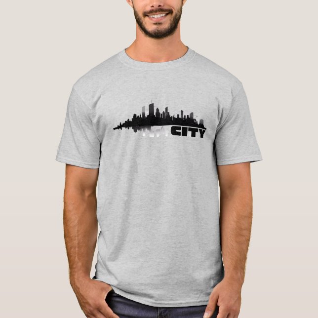 Silhouette der Stadt T-Shirt (Vorderseite)