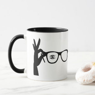 Silhouette der Tasse des Handhaltens