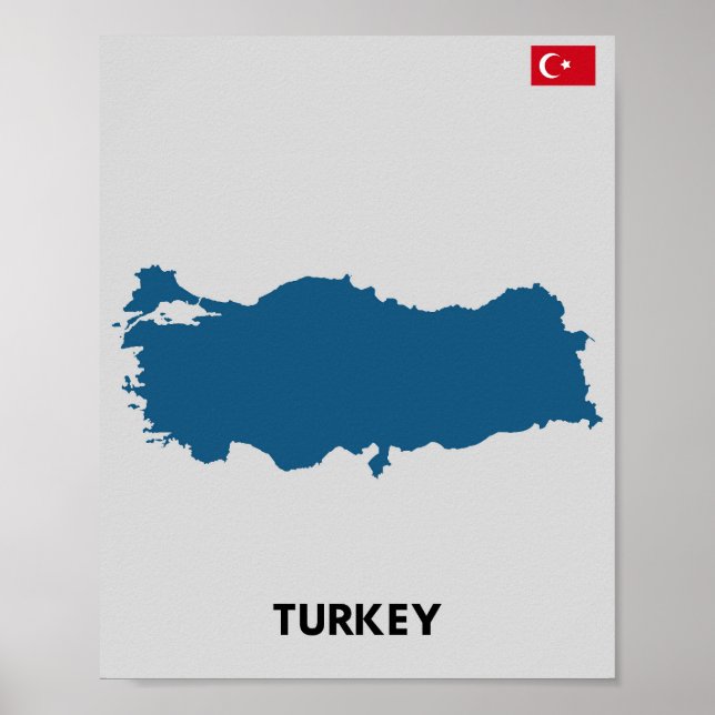 Silhouette der Türkei Poster (Vorne)