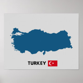 Silhouette der Türkei Poster