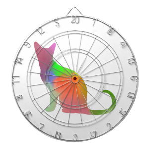 Silhouette der Wasserfarbe Dartscheibe