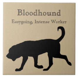 Silhouette des Bluthundes Fliese