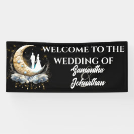 Silhouette des Bräutigams der Himmelsmonde Banner