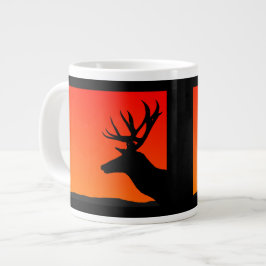 Silhouette des Elchkopfes Jumbo-Tasse