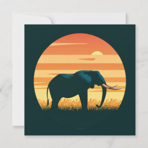 Silhouette des Elephant Safari Sunset