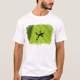 Silhouette des Frosches durch Bananenblatt T-Shirt