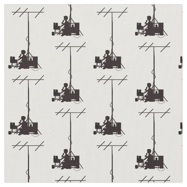 Silhouette des Funkbetreibers Stoff (Nahaufnahme)