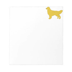Silhouette des goldenen Retrievers Farb Notizblock