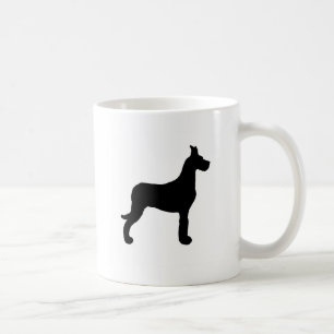 Silhouette des großen Dänen Tasse