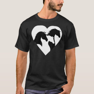 Silhouette des Horns für Cowgirl Reittier Grap T-Shirt