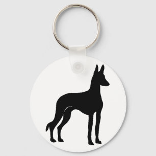 Silhouette des ibizan Jagdhundes Schlüsselanhänger