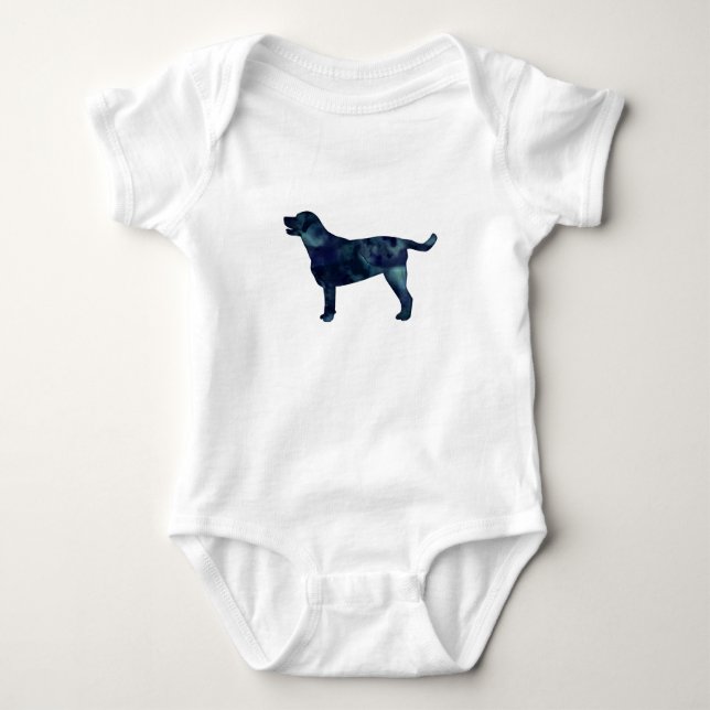 Silhouette des Labradors Retriever Geometric Muste Baby Strampler (Vorderseite)