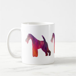 Silhouette des Leiterfox Terrier Geometric Muster Kaffeetasse