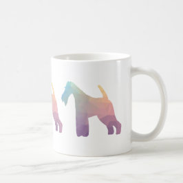 Silhouette des Leiterfox Terrier Geometric Muster Tasse