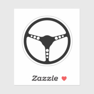 Silhouette des Lenkrads Aufkleber