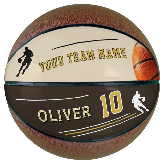 Silhouette des personalisierten Spielerteams Basketball (Vorderseite)