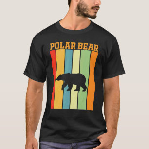 Silhouette des Polarbärens in Retrofarben T-Shirt