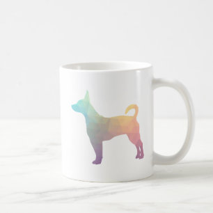 Silhouette des Ratten Terrier-Musters Kaffeetasse