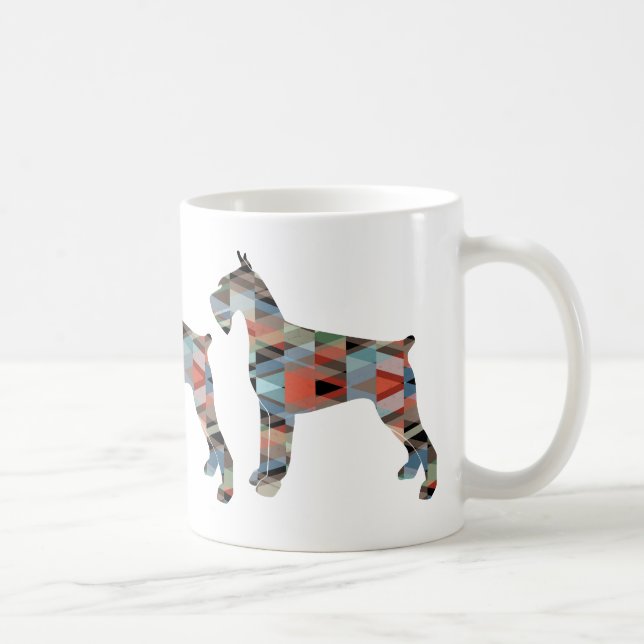 Silhouette des Riesenschnauzer Geometric Tasse (Rechts)