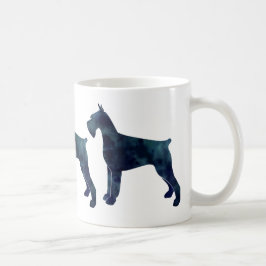 Silhouette des Riesenschnauzer geometrischen Muste Tasse