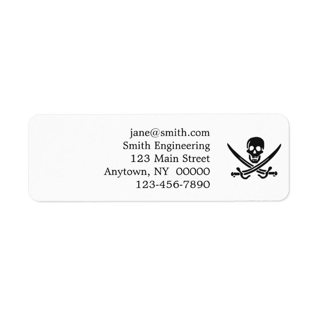 Silhouette des Schädels Piraten - Hintergrundfarbe (Vorne)