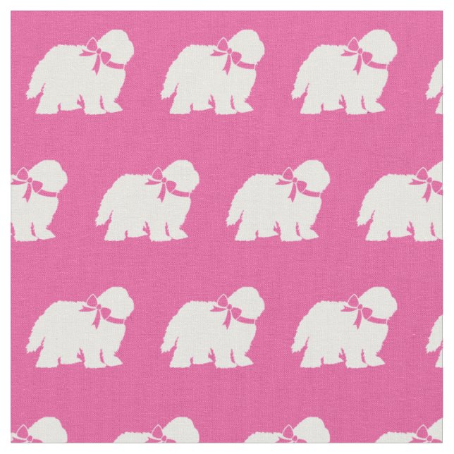 Silhouette des Schafhundes Pet Pink Stoff (Nahaufnahme)