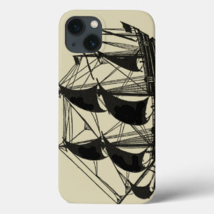 Silhouette des Schiffs mit türmenden Segeln Case-Mate iPhone Hülle