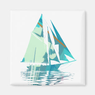 Silhouette des Schiffsfangs Magnet
