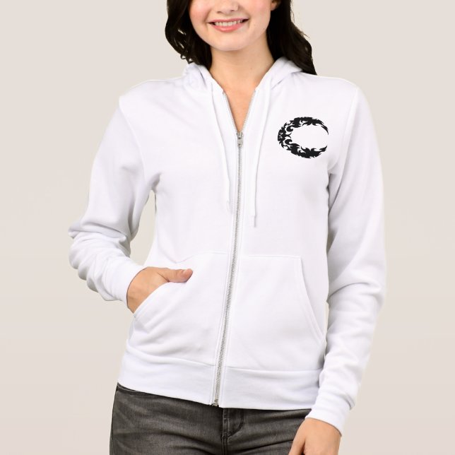 Silhouette des Schwarzen Halbmonds Hoodie (Vorderseite)