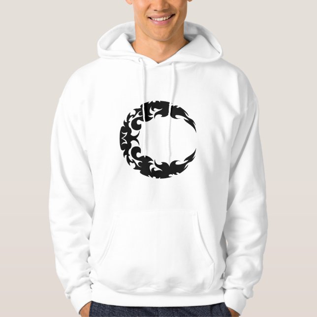 Silhouette des Schwarzen Halbmonds Hoodie (Vorderseite)