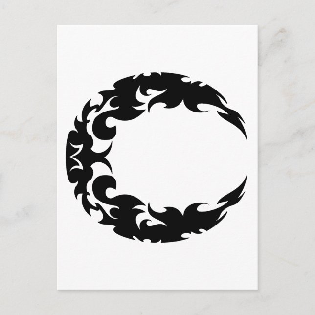 Silhouette des Schwarzen Halbmonds Postkarte (Vorderseite)